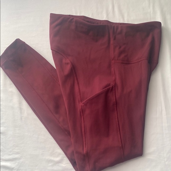 Athleta  burgundy High-Waisted Leggings with Seamless Design - Picture 3 of 7